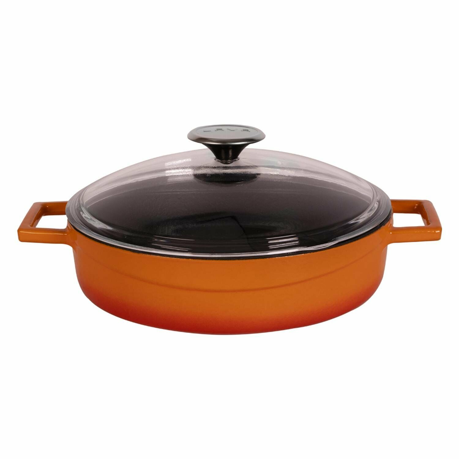 Lava Döküm Çok Amaçlı Yayvan Tencere. Glaze Serisi Çap(Ø)28cm
