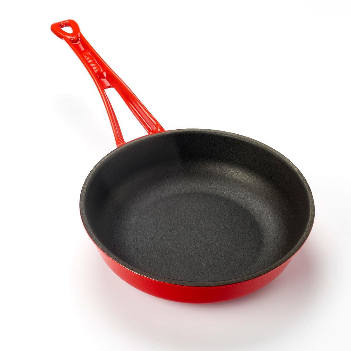 Lava Döküm Yuvarlak Kızartma Tavası Döküm Demir Yekpare Saplı Çap(Ø)24cm