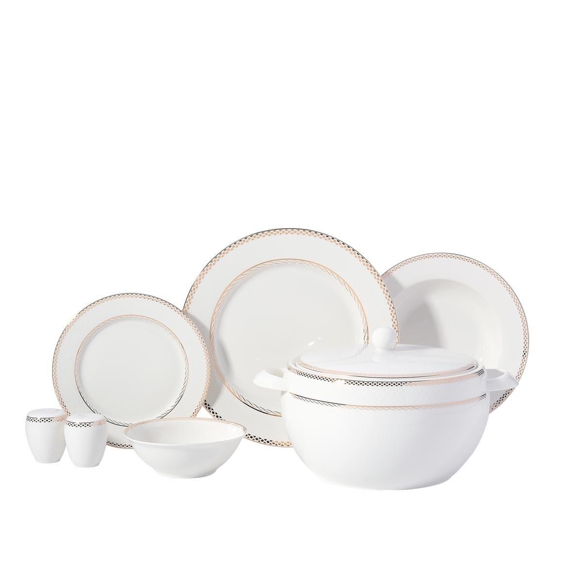 Korkmaz Perla Collection 60 Parça Yuvarlak Yemek Takımı A8361