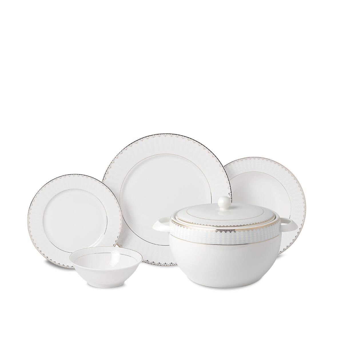 Korkmaz Perla Collection 60 Parça Yuvarlak Yemek Takımı A8369