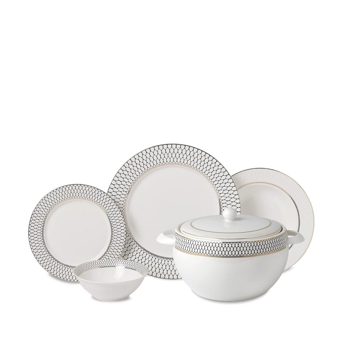 Korkmaz Perla Collection 60 Parça Yuvarlak Yemek Takımı A8362