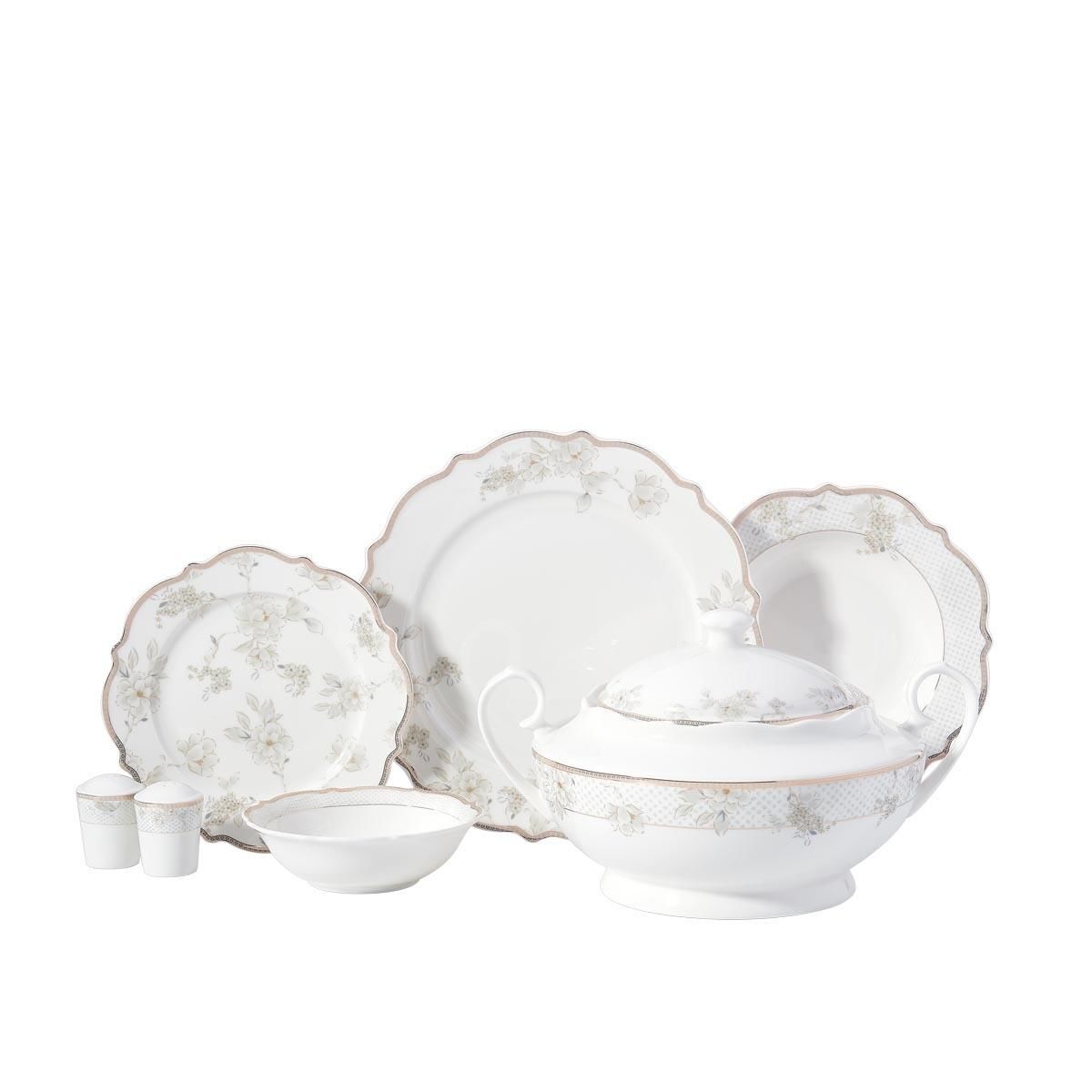 Korkmaz Eliza Collection 60 Parça Çiçek Desen Yemek Takımı A8278