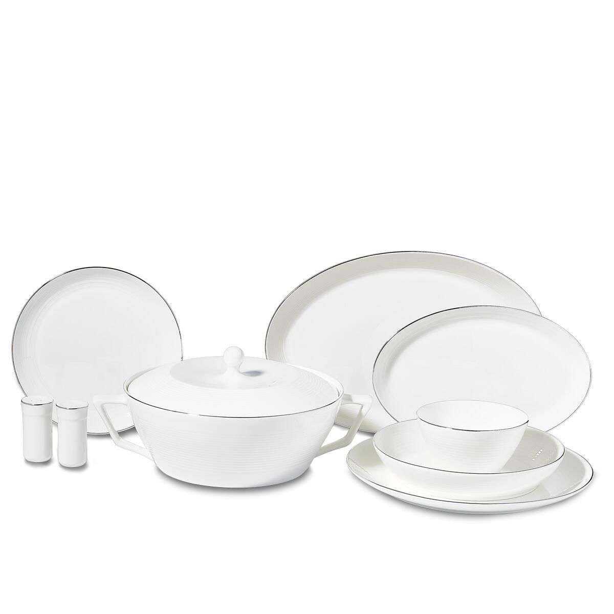 Korkmaz Lines Collection 58 Parça Yuvarlak Yemek Takımı A8264