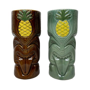 GRV-20231 Groovy Seramik Tiki Kokteyl Bardak - (8×18 cm) 550 cc