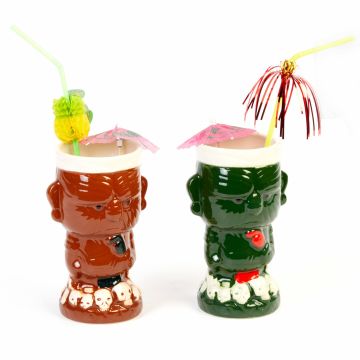 GRV-20218 Groovy Seramik Tiki Kokteyl Bardak - 8*H:18,5 – 430 cc