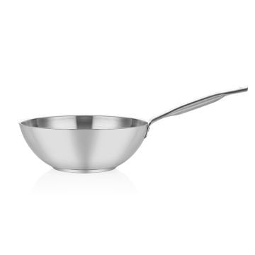 Çelik Wok Tava - Paslanmaz Sap
