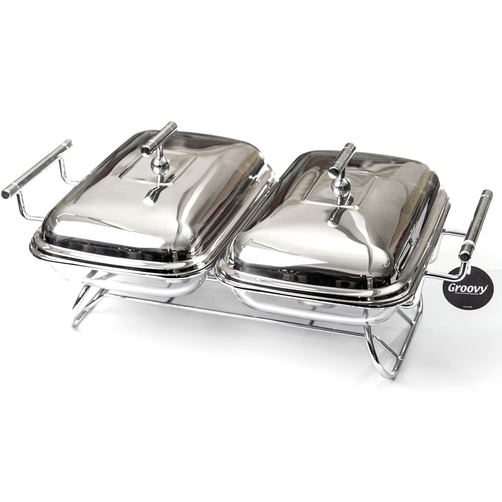 GRV-9801 Groovy Isıtıcılı İkili Yemek Servis - 46.5 x 30.5 x 18 cm (2×1.6 lt.)