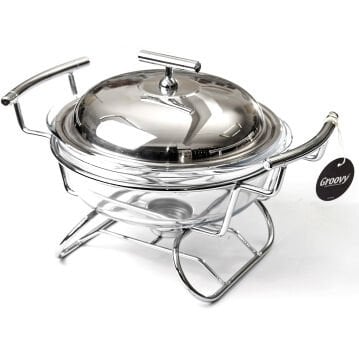 GRV-0903 Groovy Isıtıcılı Yuvarlak Yemek Servis - 33 x 23.5 x 20.5 cm (1.9 lt)
