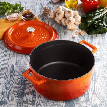 Lava Döküm Yuvarlak Tencere. Trendy Çap(Ø) 24cm.