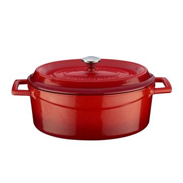 Lava Döküm Oval Tencere. Trendy Serisi Ölçü 21x25cm