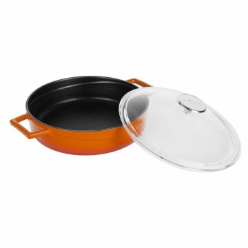 Lava Döküm Çok Amaçlı Yayvan Tencere. Glaze Serisi Çap(Ø)28cm