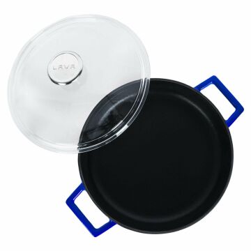 Lava Döküm Çok Amaçlı Yayvan Tencere. Glaze Serisi Çap(Ø)28cm