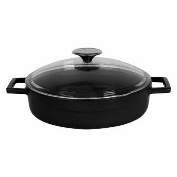 Lava Döküm Çok Amaçlı Yayvan Tencere. Glaze Serisi Çap(Ø)28cm