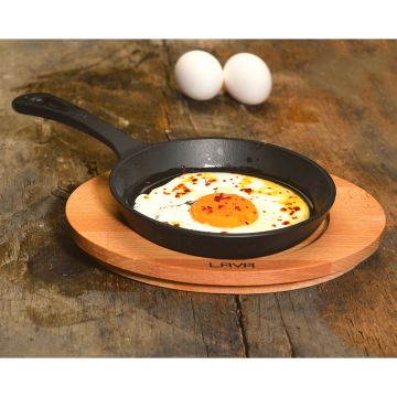 Lava Döküm Yuvarlak Kızartma Tavası Yekpare Saplı. Çap(Ø)16cm