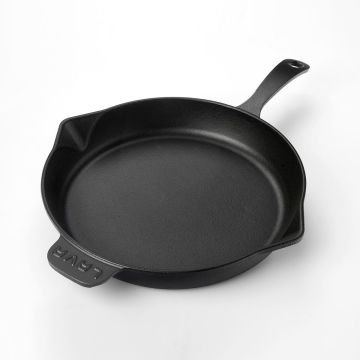 Lava Döküm Yuvarlak Kızartma Tavası Döküm Demir Yekpare Saplı. Çap(Ø)34cm