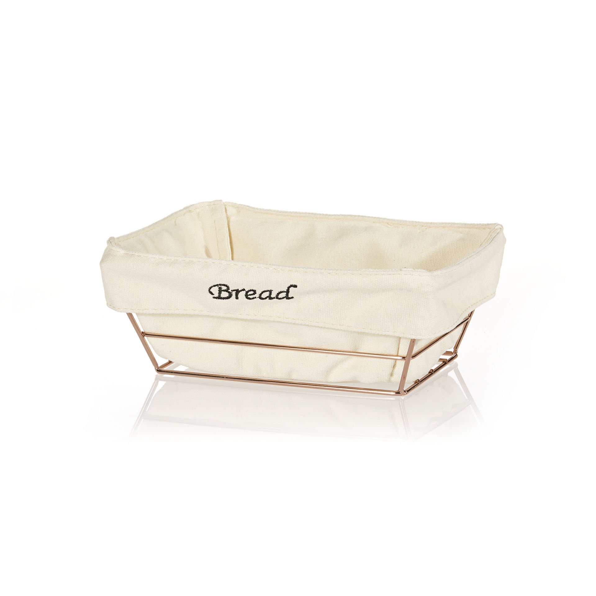 BRD-HW182B-BAKIR Dikdörtgen Bezli Ekmek Sepeti (Bakır) - 22 x 16 x 7,5 cm