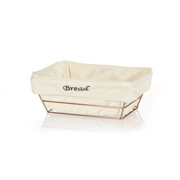 BRD-HW182B-BAKIR Dikdörtgen Bezli Ekmek Sepeti (Bakır) - 22 x 16 x 7,5 cm