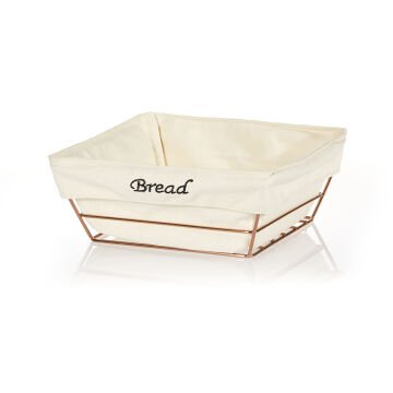 BRD-HW180B-BAKIR Kare Bezli Ekmek Sepeti (Bakır) - 22 x 22 x 9 cm
