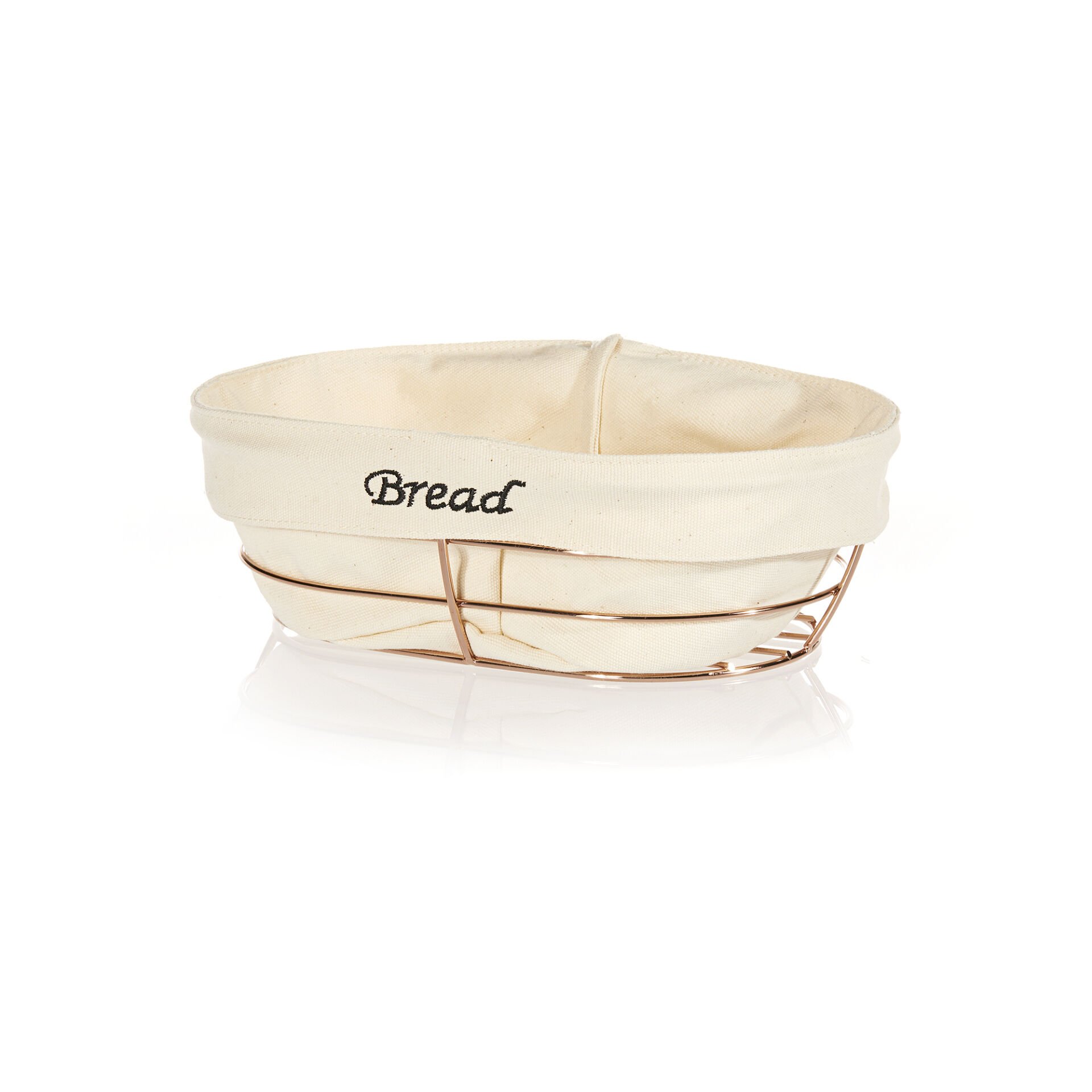 BRD-HW186B-BAKIR Oval Bezli Ekmek Sepeti (Bakır) - 26 x 17 x 6,5 cm