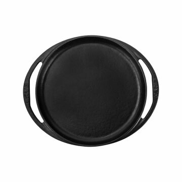 Lava Döküm Yuvarlak Kızartma Tavası Döküm Demir Yekpare Kulplu Çap(Ø)28cm.