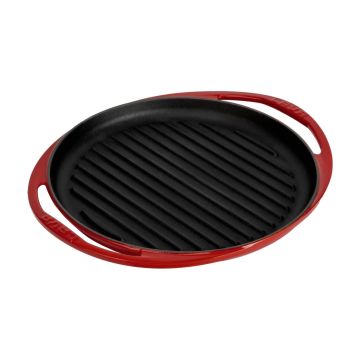 Lava Döküm Yuvarlak Izgara Tavası Döküm Demir Yekpare Kulplu Çap(Ø)28cm.