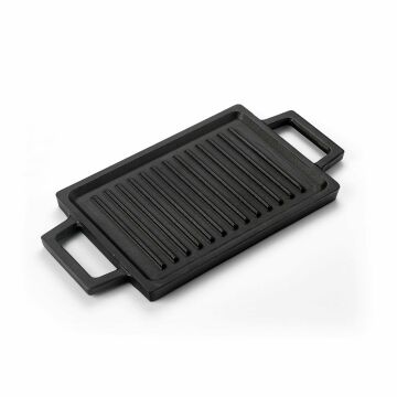 Lava Döküm Dikdörtgen Çift Yön Izgara ve Düz Yüzey Hot Plate Ölçü 22x15cm.