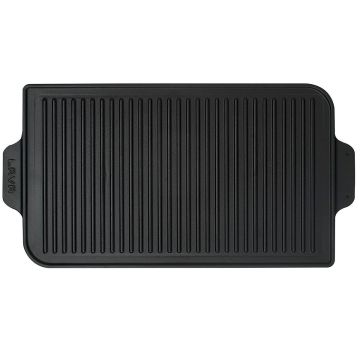 Lava Döküm Dikdörtgen Izgara Çift Yön Hot Plate Döküm Demir Yekpare Çift Kulplu Ölçü 26x47cm.