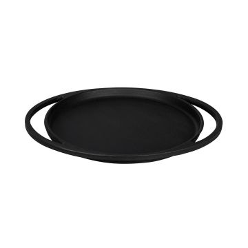 Lava Döküm Yuvarlak Pizza Krep Pankek Tavası Döküm Demir Yekpare Çift Kulplu Çap(Ø)20cm.