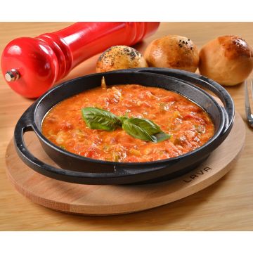 Lava Döküm Yuvarlak Sahan Döküm Demir Yekpare Çift Kulplu Çap(Ø)20cm.