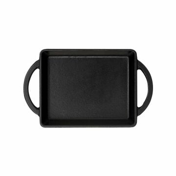 Lava Döküm Dikdörtgen Sahan Döküm Demir Yekpare Çift Kulplu Ölçü 12x15cm.