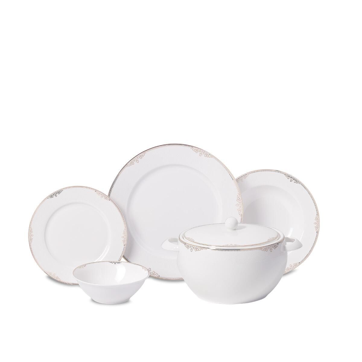 Korkmaz Perla Collection 60 Parça Yuvarlak Yemek Takımı A8372