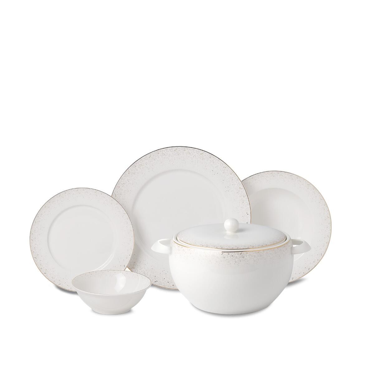 Korkmaz Perla Collection 60 Parça Yuvarlak Yemek Takımı A8364