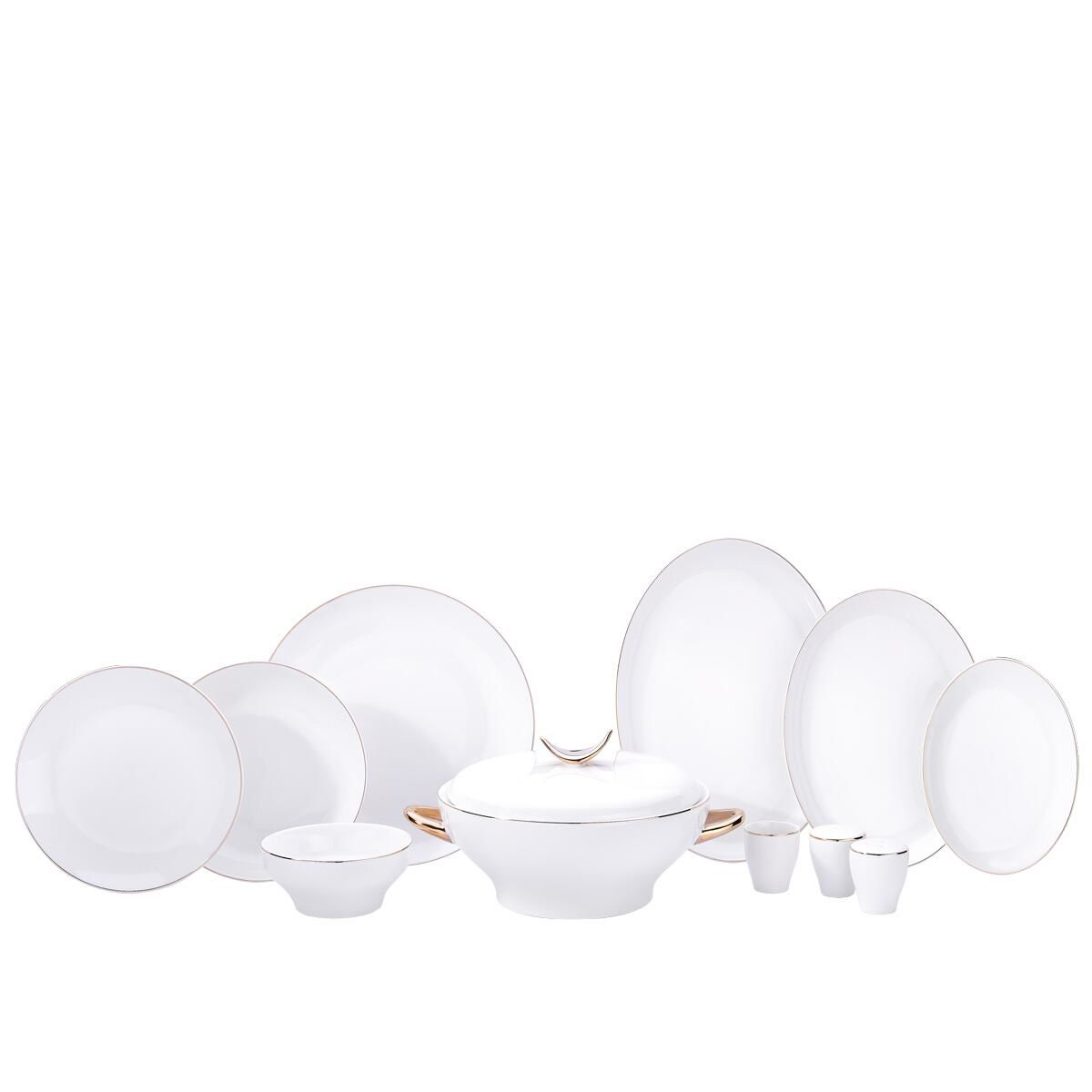 Korkmaz Lidya Collection 60 Parça Gold Yemek Takımı A8187