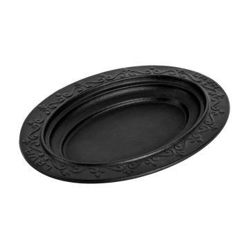 Lava Döküm Oval Döner, Kebap Tabağı. Ölçü 32x23cm.