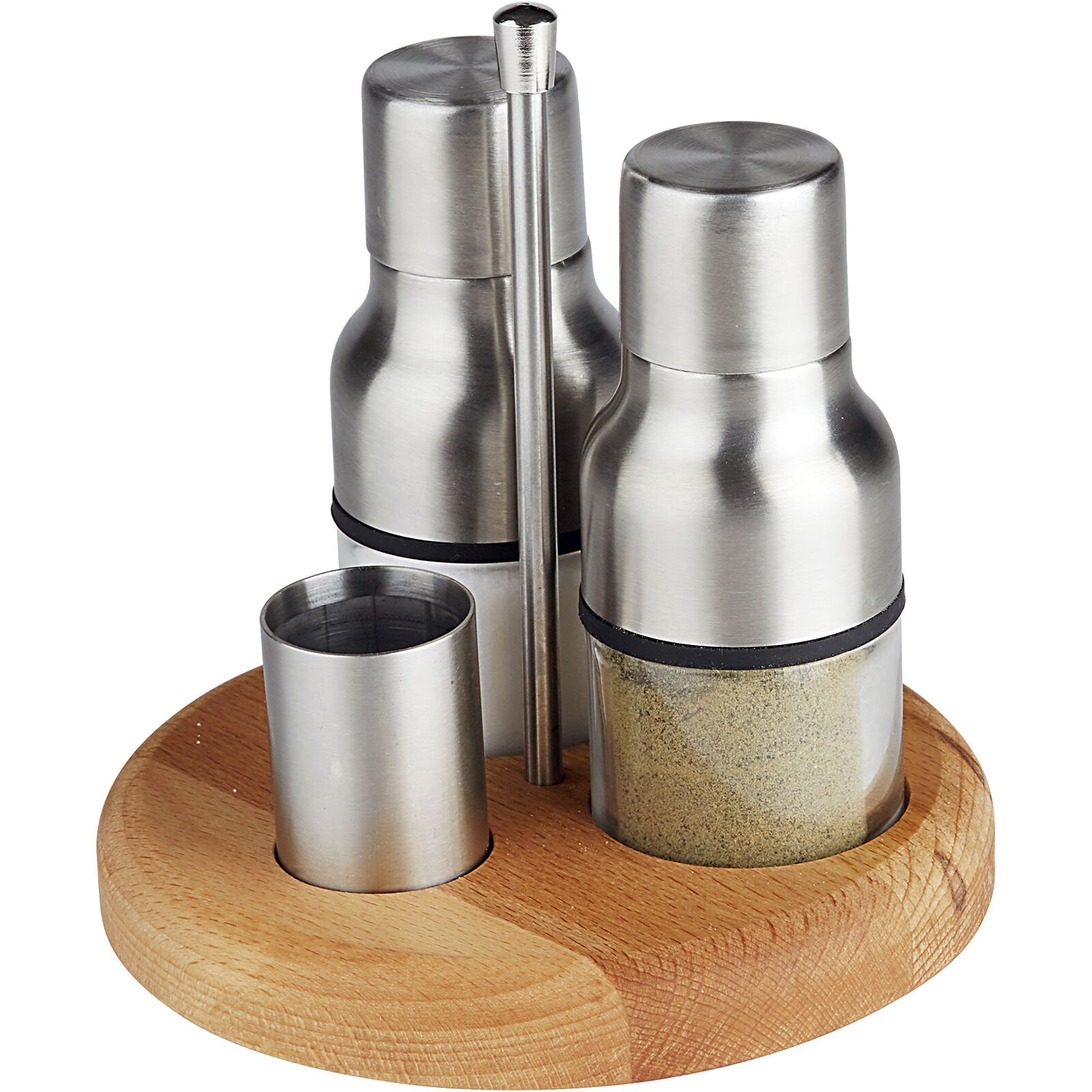 GRV-243 Groovy Standlı Üçlü Tuzluk Takımı - 14 cm
