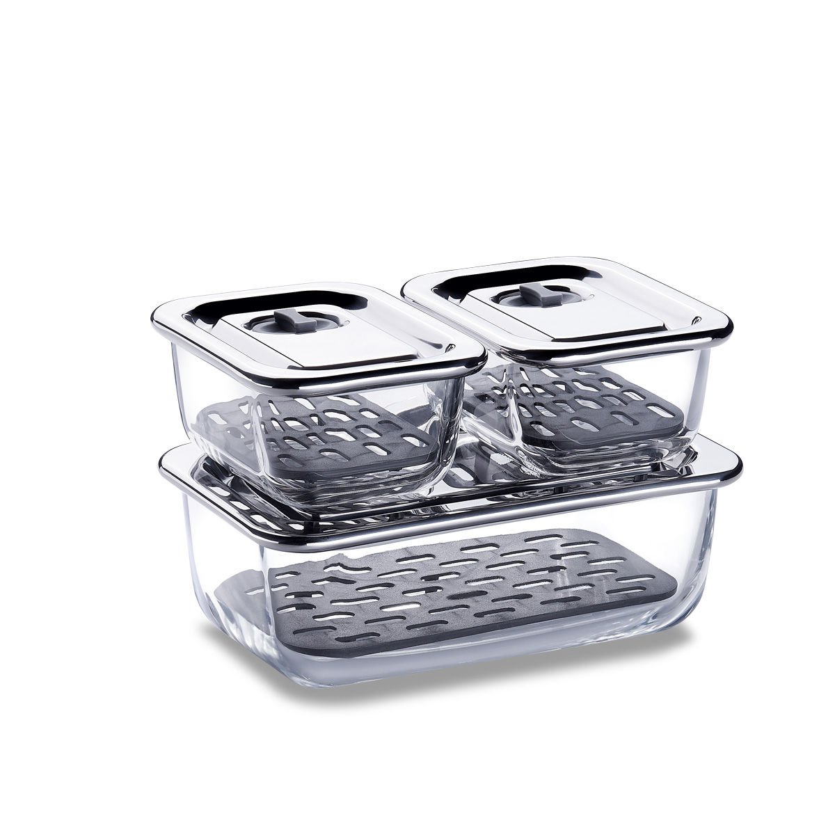 Korkmaz Fresca Çelik Kapaklı 3lü Saklama Seti A5623