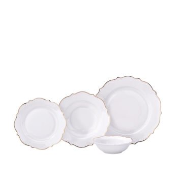 Korkmaz Eliza Collection 60 Parça Gold Yemek Takımı A8249