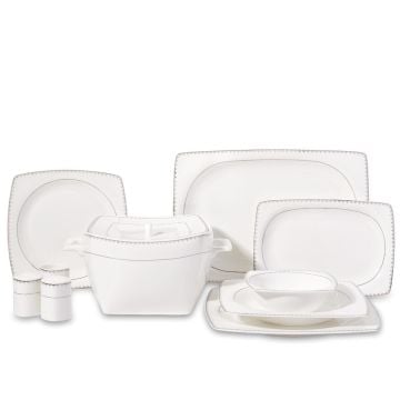 Korkmaz Bone Selection 60 Parça Kare Yemek Takımı A8427