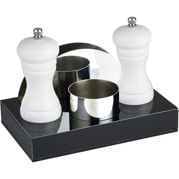 GRV-198 Groovy Dörtlü Menaj Set (Siyah/Kırmızı/Beyaz) - 20x12xH3 cm