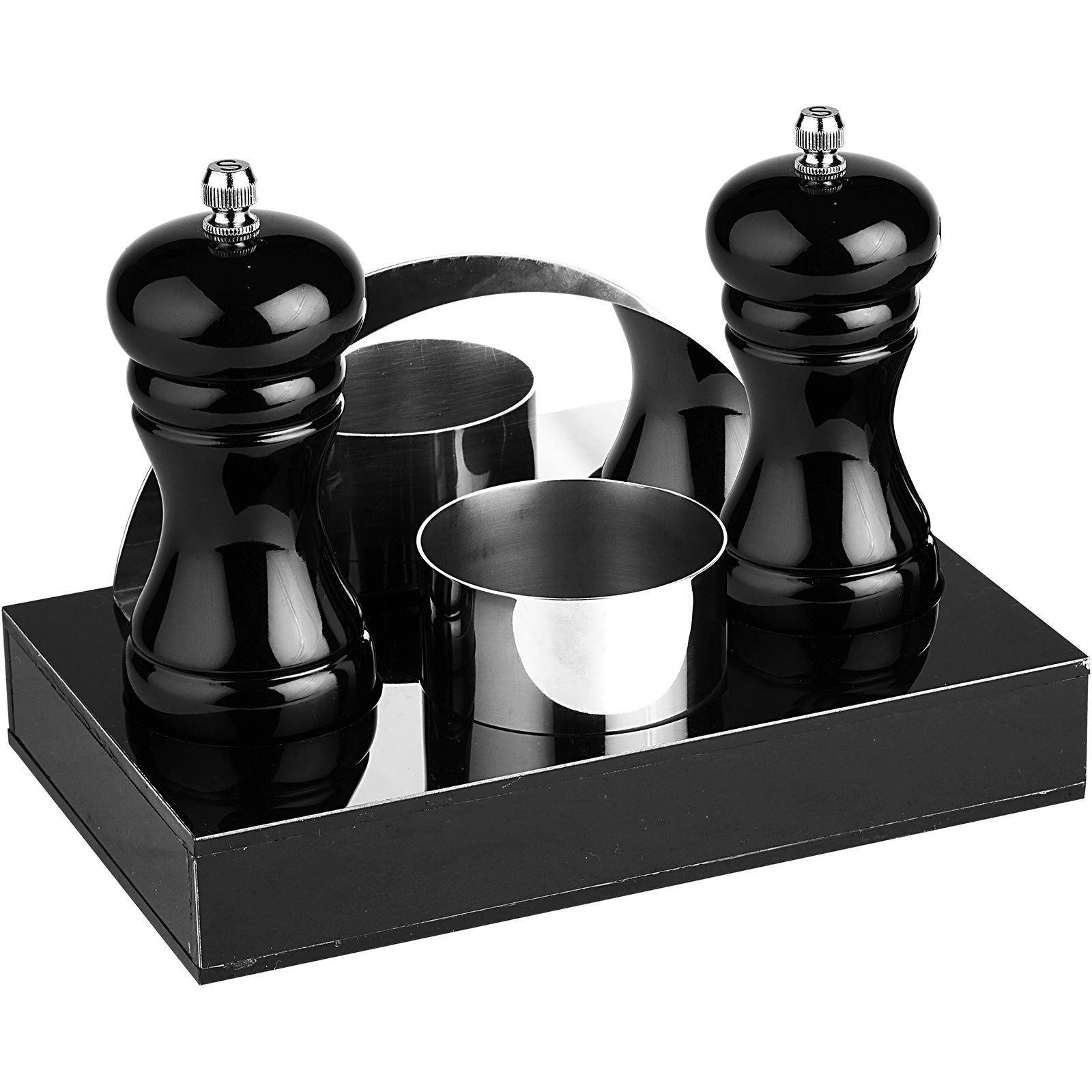 GRV-198 Groovy Dörtlü Menaj Set (Siyah/Kırmızı/Beyaz) - 20x12xH3 cm