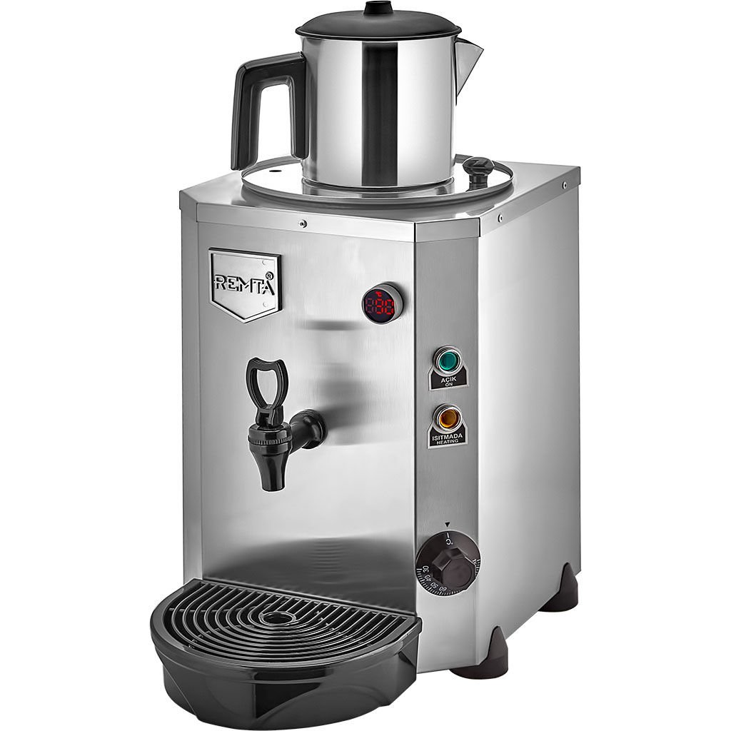 Remta Tek Demlikli Jumbo Çay Makinesi 9 lt - DE14 Krom