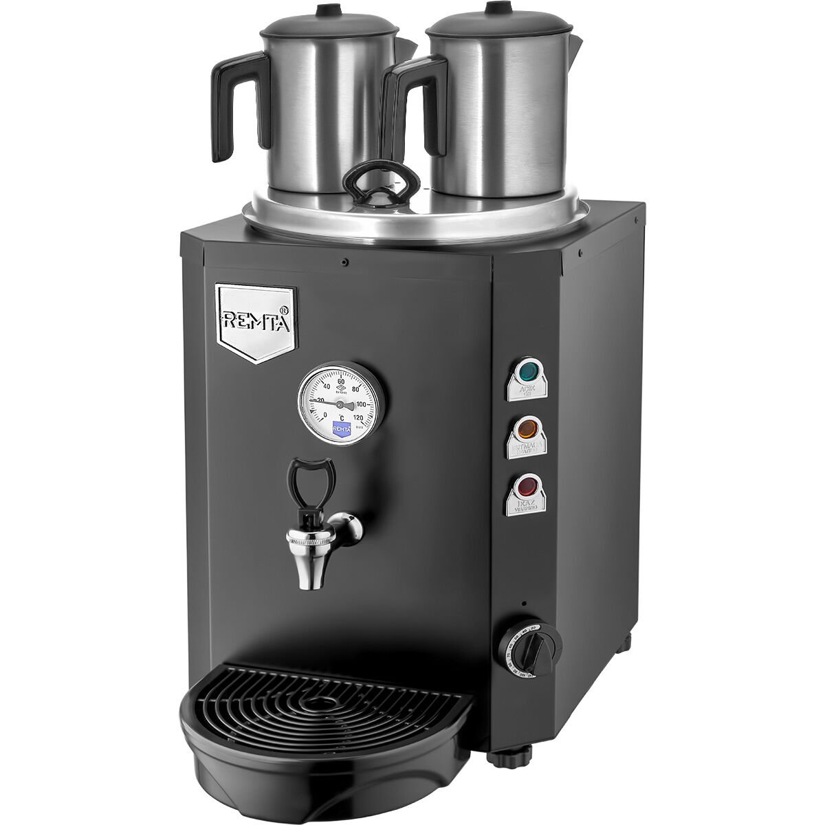 Remta 2 Demlikli Jumbo Çay Makinesi 15 lt - DE12 Siyah