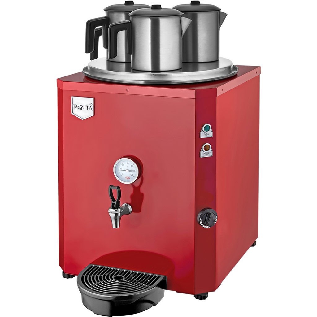 Remta 3 Demlikli Jumbo Çay Makinesi Şamandıralı 40 lt - DE10S Kırmızı