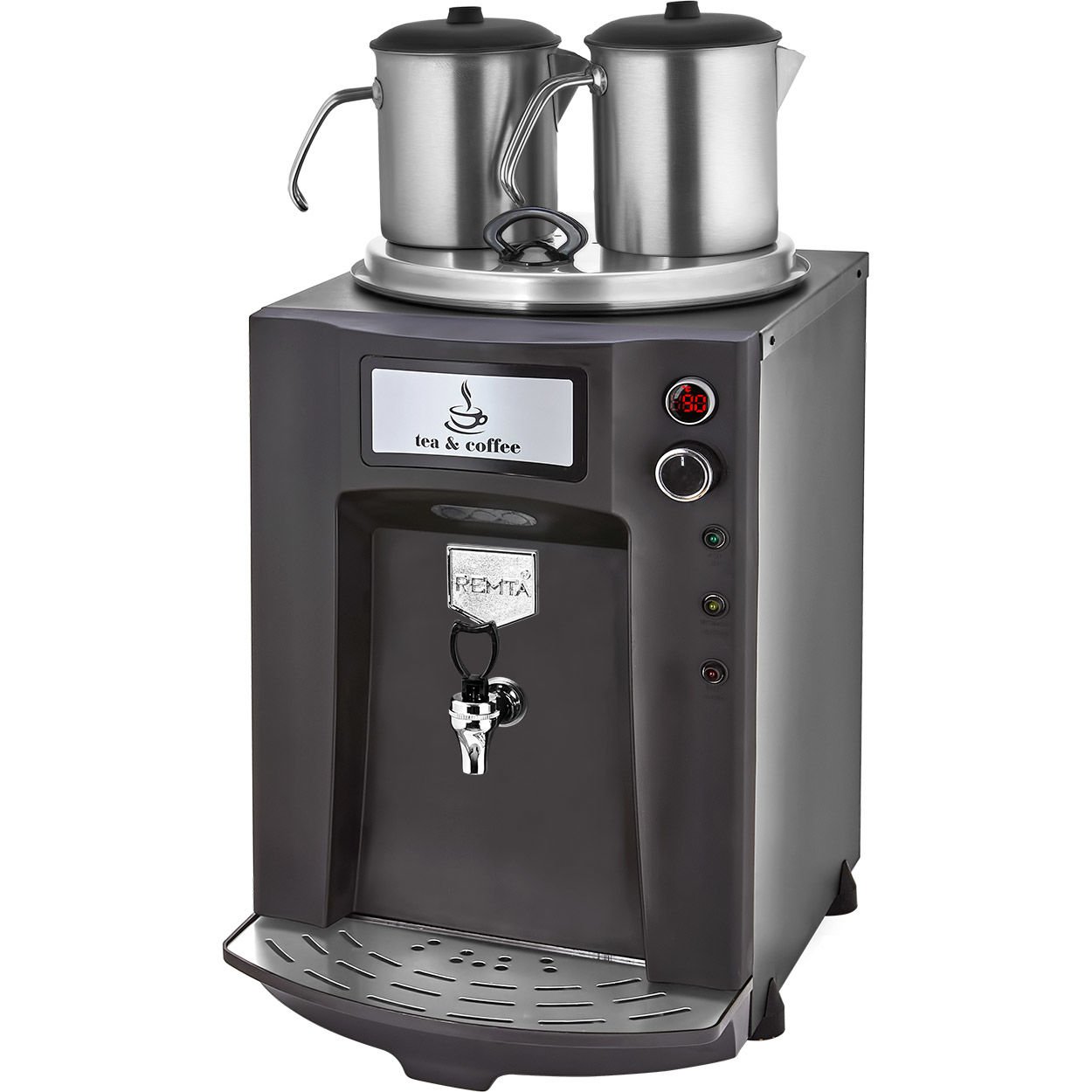 Remta 2 Demlikli 23 lt Premium Jumbo Çay Makinesi Siyah