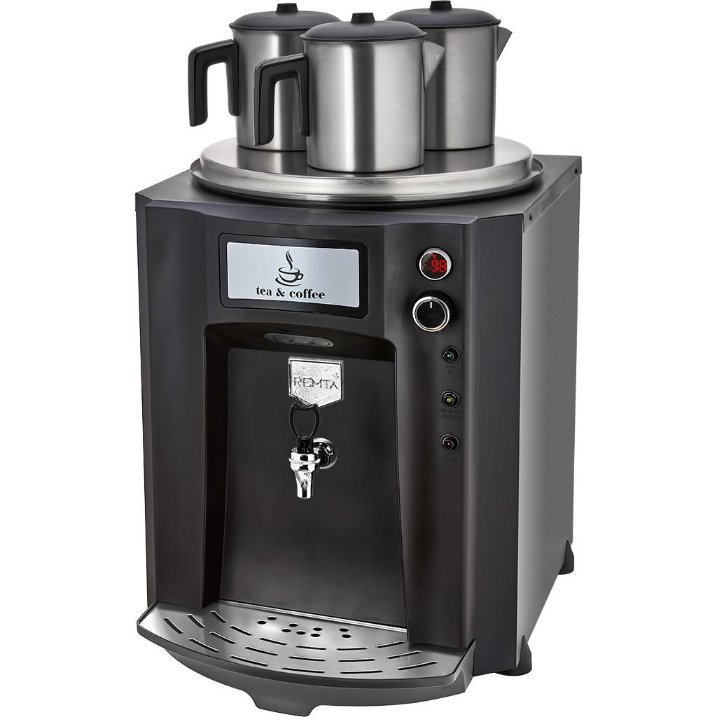 Remta 3 Demlikli 40 lt Premium Jumbo Çay Makinesi Şamandıralı - DE10SP Siyah