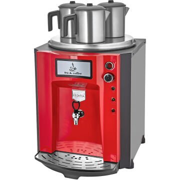 Remta 3 Demlikli 40 lt Premium Jumbo Çay Makinesi Şamandıralı - DE10SP Kırmızı