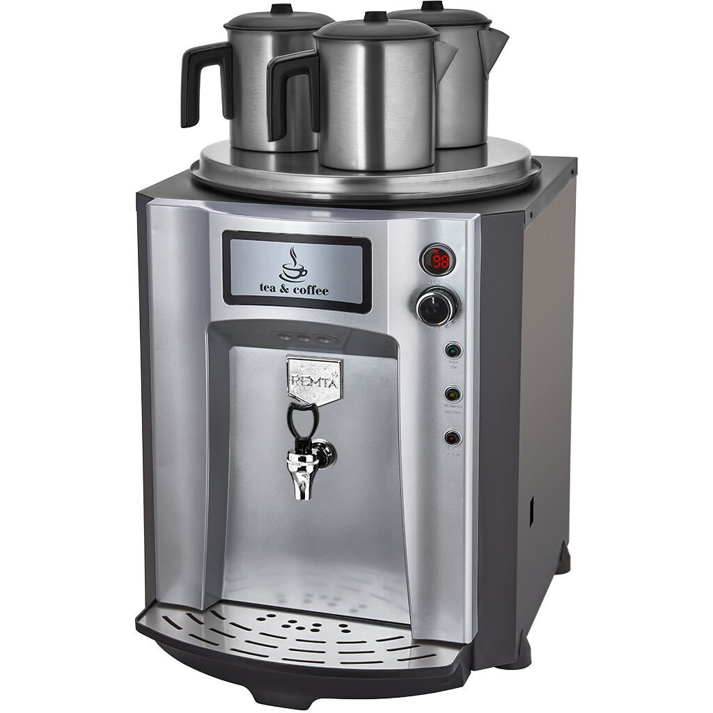 Remta 3 Demlikli 40 lt Premium Jumbo Çay Makinesi Şamandıralı - DE10SP Gri