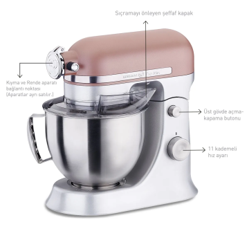 Korkmaz Pro Mix Rosegold/Satin Stand Mikser A470