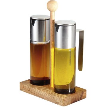 GRV-3002 Groovy Ahşap Standlı İkili Yağlık Stand