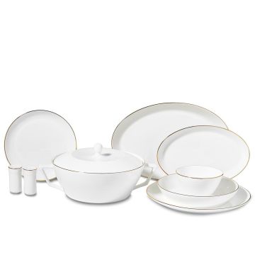 Korkmaz Lines Collection 58 Parça Yuvarlak Yemek Takımı A8263